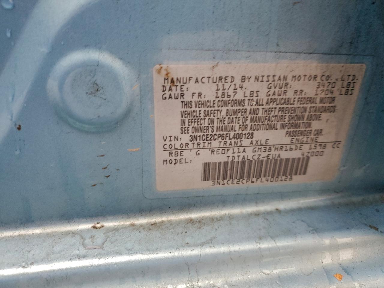 Nissan Versa S Image 7